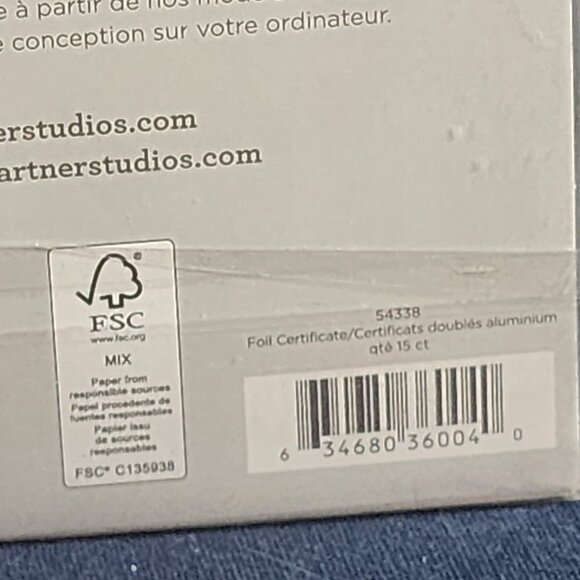 Gartner Studio Gold Foil Double Motif Printable Most Printers 15ct Certificates - Picture 11 of 16